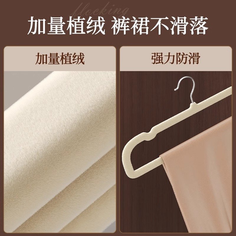 Flocking Pants Rack Multifunctional Seasonal Pants Hanger Household Seamless Non-Slip Space-Saving Drying Clothes and Pants Integrated Rack - Image 2