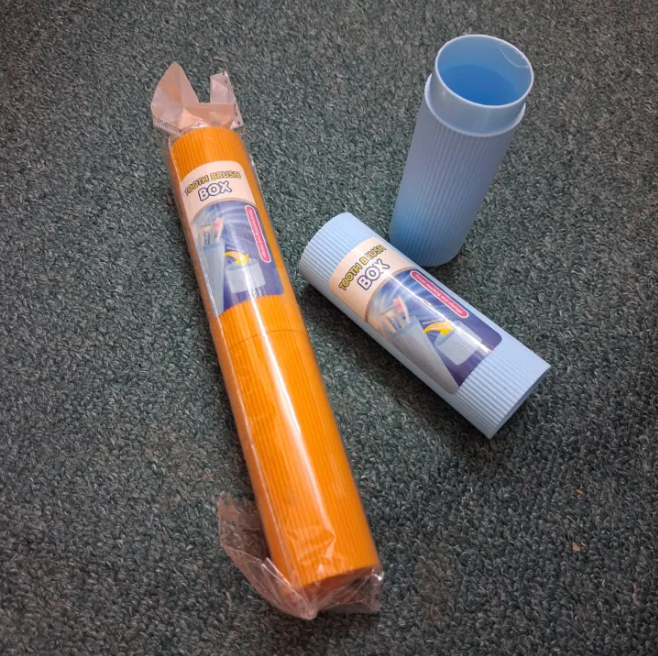 Long Handle Body Bath Brush/Back Scrubber, Bath Scrubber, Toothbrush & Toothpaste Holder - Image 4